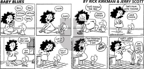 Baby Blues on Sunday February 5, 1995 Comic Strip
