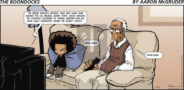 The Boondocks on Sunday November 30, 2003 Comic Strip