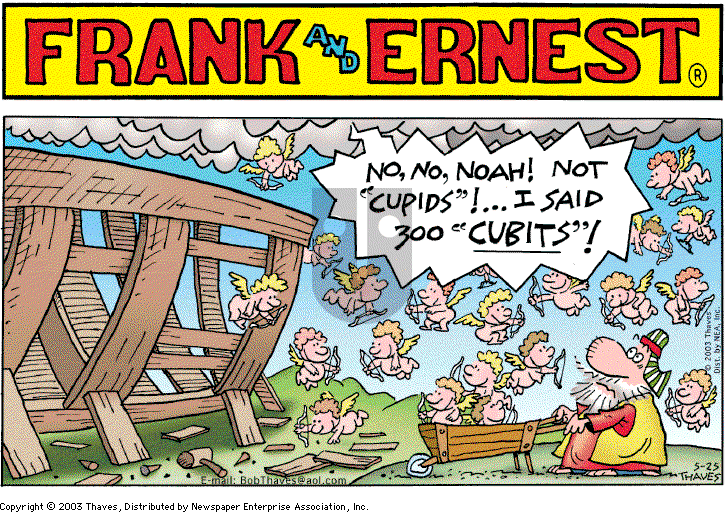 Frank and Ernest on Sunday May 25, 2003 Comic Strip