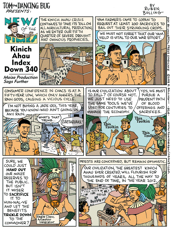 Tom the Dancing Bug on Saturday November 29, 2008 Comic Strip