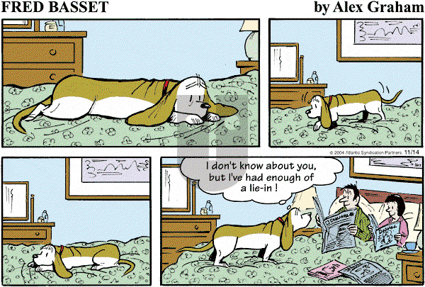 Fred Basset - Sunday November 14, 2004 Comic Strip
