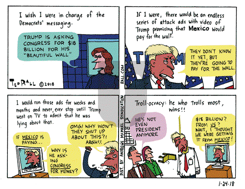 Ted Rall on Wednesday January 24, 2018 Comic Strip