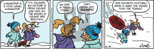 Cleats on Wednesday December 10, 2008 Comic Strip