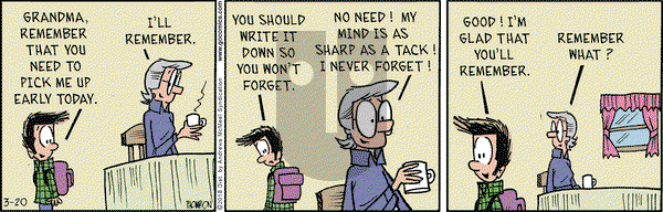 Grand Avenue on Tuesday March 20, 2018 Comic Strip