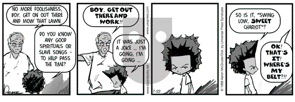 The Boondocks on Thursday July 22, 1999 Comic Strip