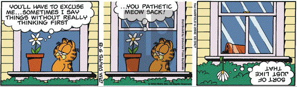 Garfield on Thursday May 8, 2008 Comic Strip