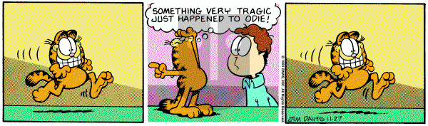 Garfield on Saturday November 27, 1993 Comic Strip