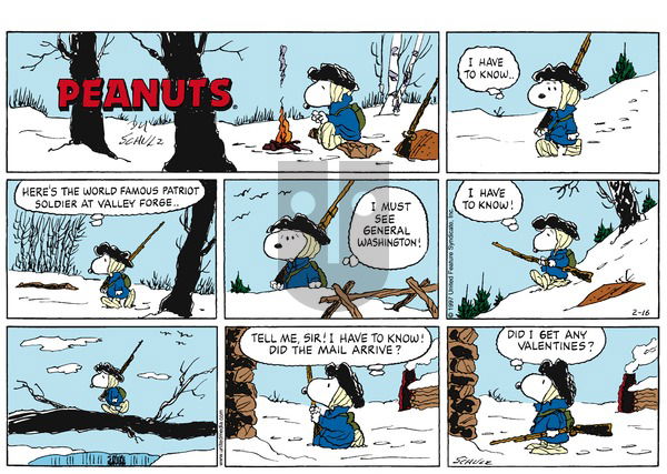 Peanuts on Sunday February 16, 1997 Comic Strip
