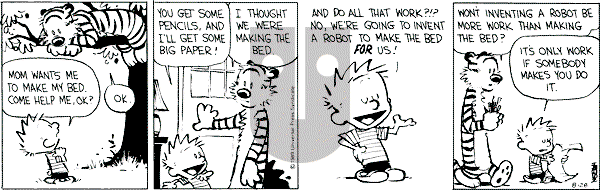 Calvin and Hobbes - Monday August 28, 1989 Comic Strip