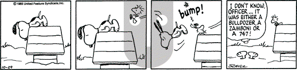 Peanuts - Tuesday October 29, 1985 Comic Strip