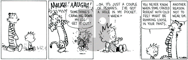 Calvin and Hobbes on Friday April 2, 1993 Comic Strip