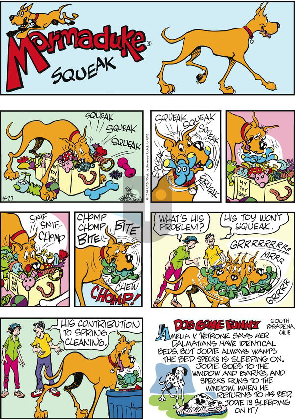 Marmaduke on Sunday April 27, 2014 Comic Strip