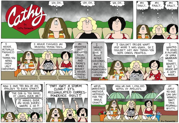 Cathy Classics on Thursday April 25, 2002 Comic Strip