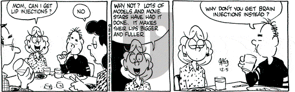 Luann on Saturday December 5, 1992 Comic Strip