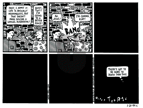 Ted Rall on Monday January 25, 1999 Comic Strip