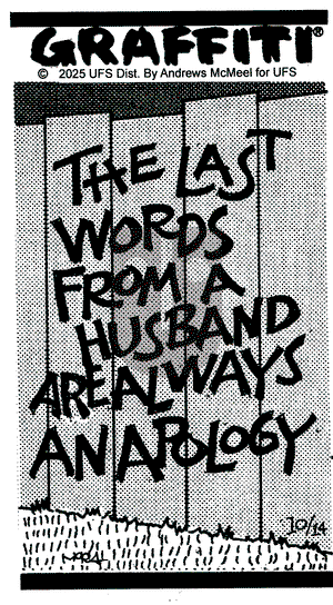 Graffiti on Tuesday October 14, 2025 Comic Strip