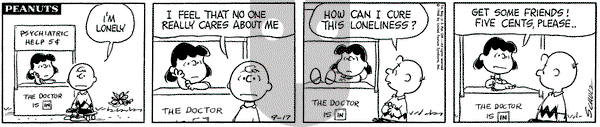 Peanuts on Tuesday September 17, 1968 Comic Strip