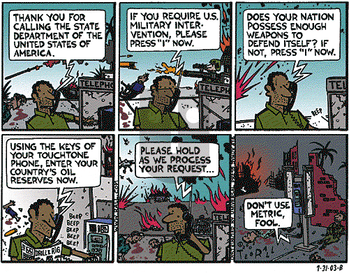 Ted Rall on Saturday August 2, 2003 Comic Strip