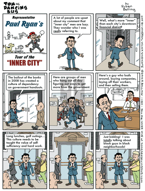 Tom the Dancing Bug on Friday March 21, 2014 Comic Strip