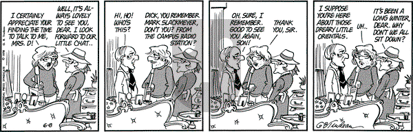 Doonesbury on Thursday June 8, 1978 Comic Strip