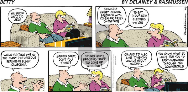 Betty on Sunday April 6, 2025 Comic Strip