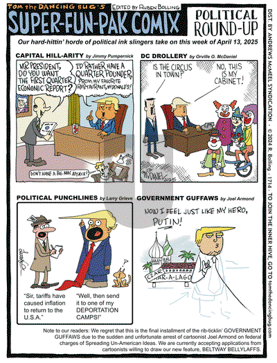 Tom the Dancing Bug on Monday December 2, 2024 Comic Strip