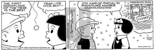 Nancy on Monday November 29, 1999 Comic Strip