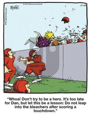 In the Bleachers on Saturday November 10, 2007 Comic Strip