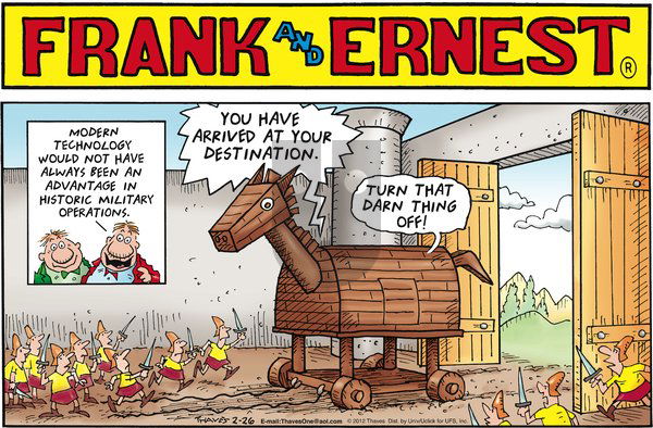 Frank and Ernest on Sunday February 26, 2012 Comic Strip