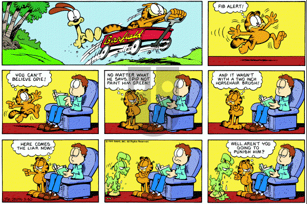 Garfield on Sunday May 30, 1993 Comic Strip