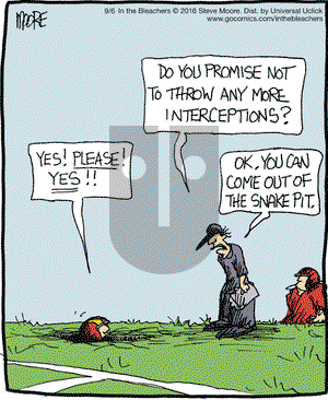 In the Bleachers on Tuesday September 6, 2016 Comic Strip