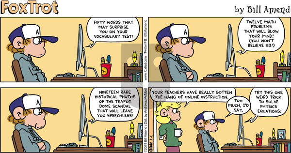 FoxTrot on Sunday March 7, 2021 Comic Strip