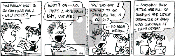 Heart of the City on Tuesday April 1, 2014 Comic Strip