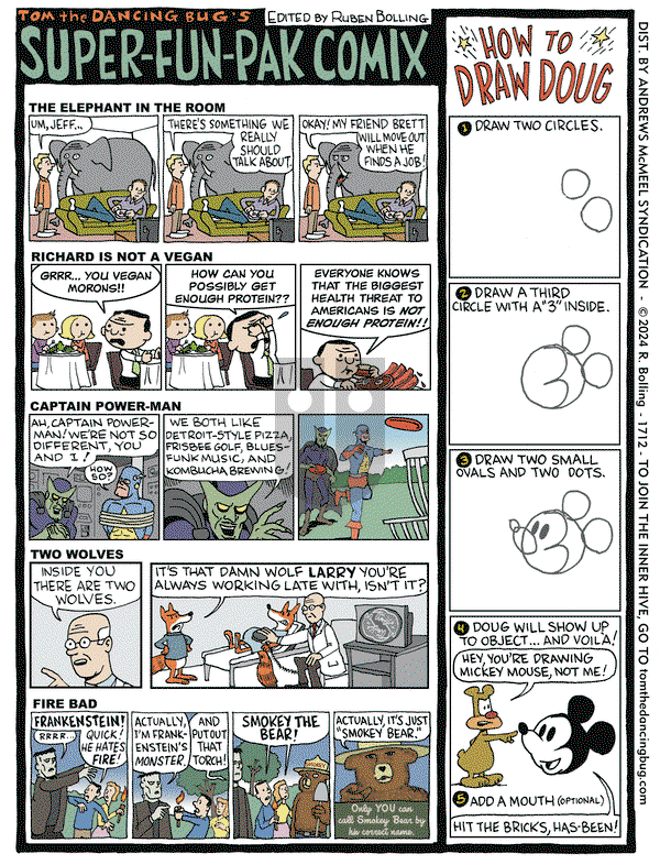Tom the Dancing Bug on Friday November 22, 2024 Comic Strip
