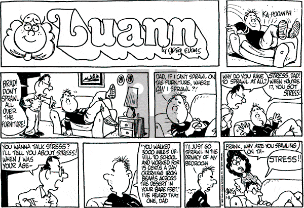 Luann on Sunday January 8, 1989 Comic Strip
