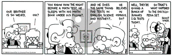 FoxTrot on Tuesday April 14, 1998 Comic Strip