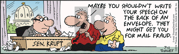 Frank and Ernest on Friday July 11, 2014 Comic Strip
