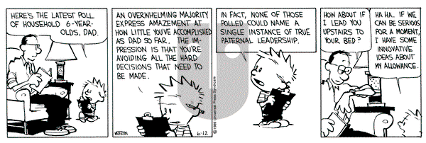 Calvin and Hobbes on Monday June 12, 1989 Comic Strip