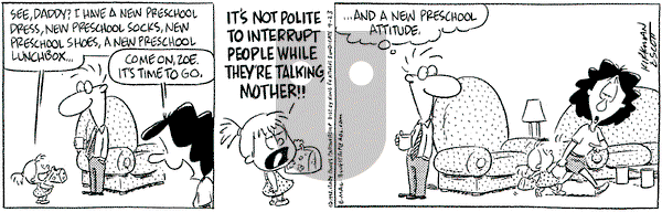 Baby Blues - Wednesday September 23, 1998 Comic Strip