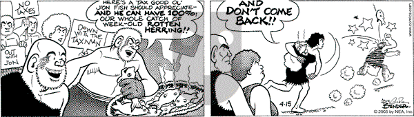 Alley Oop on Friday April 15, 2005 Comic Strip