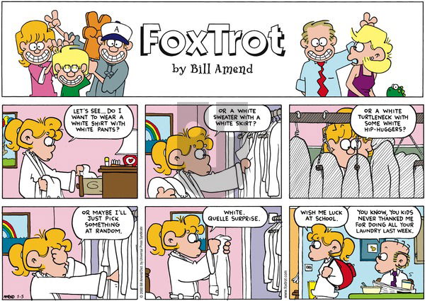 FoxTrot on Sunday January 5, 2003 Comic Strip