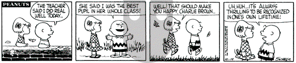 Peanuts on Friday October 19, 1956 Comic Strip