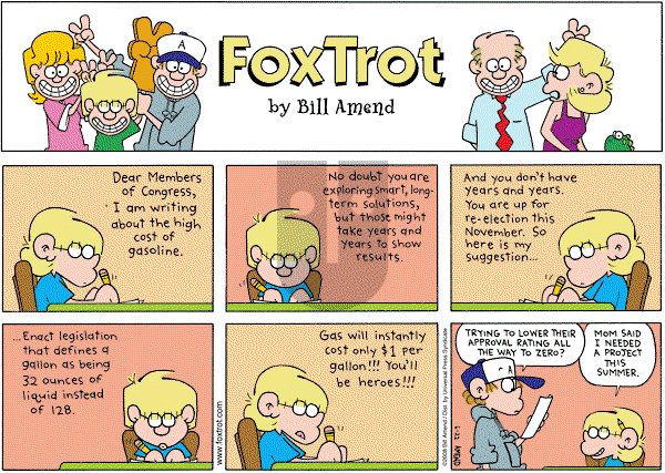 FoxTrot on Sunday June 22, 2008 Comic Strip