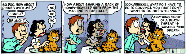 Garfield on Saturday October 12, 1991 Comic Strip