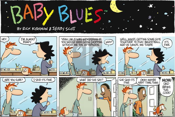 Baby Blues on Sunday March 15, 2015 Comic Strip
