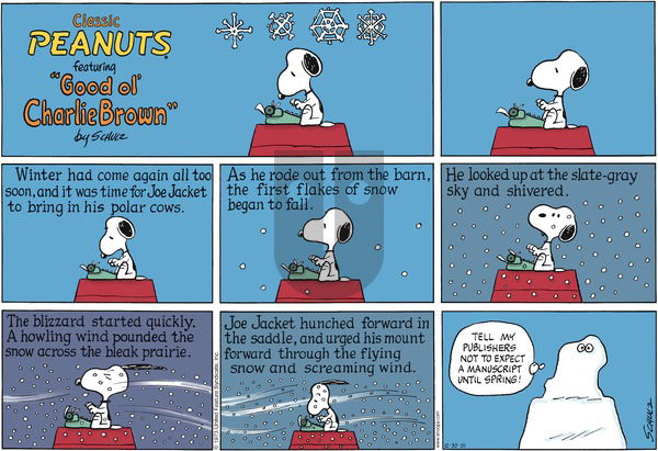 Peanuts on Sunday December 30, 2001 Comic Strip