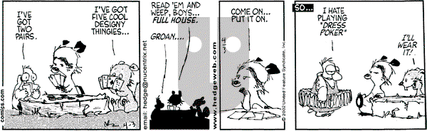 Over the Hedge on Wednesday April 3, 2002 Comic Strip