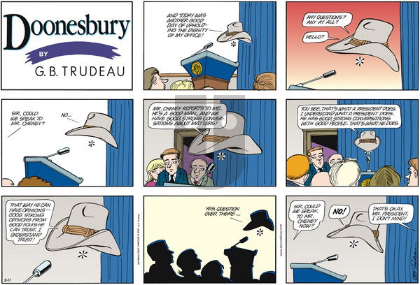 Doonesbury on Sunday February 11, 2001 Comic Strip