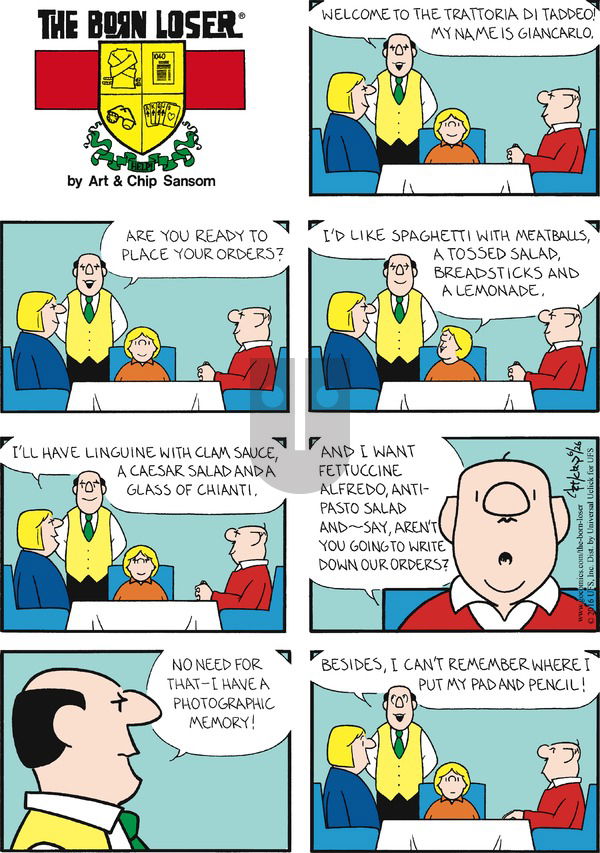 The Born Loser on Sunday June 26, 2016 Comic Strip