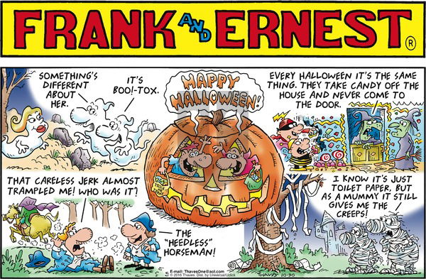 Frank and Ernest on Sunday October 30, 2016 Comic Strip